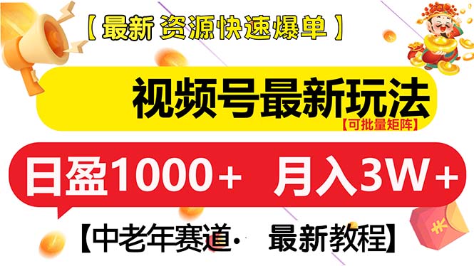 视频号最新玩法 中老年赛道 月入3W+-爱搜