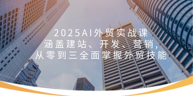 2025AI外贸实战课：涵盖建站、开发、营销, 从零到三全面掌握外贸技能-爱搜