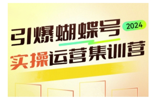 引爆蝴蝶号实操运营，助力你深度掌握蝴蝶号运营，实现高效实操，开启流量变现之路-爱搜