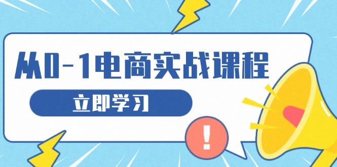 从零做电商实战课程，教你如何获取访客、选品布局，搭建基础运营团队-爱搜