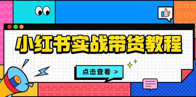 小红书实战带货教程：从开店到选品、笔记制作、发货、售后等全方位指导-爱搜