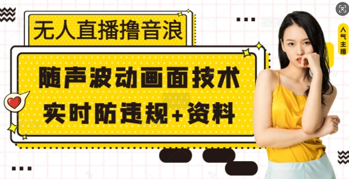 无人直播撸音浪+随声波动画面技术+实时防违规+资料【揭秘】-爱搜