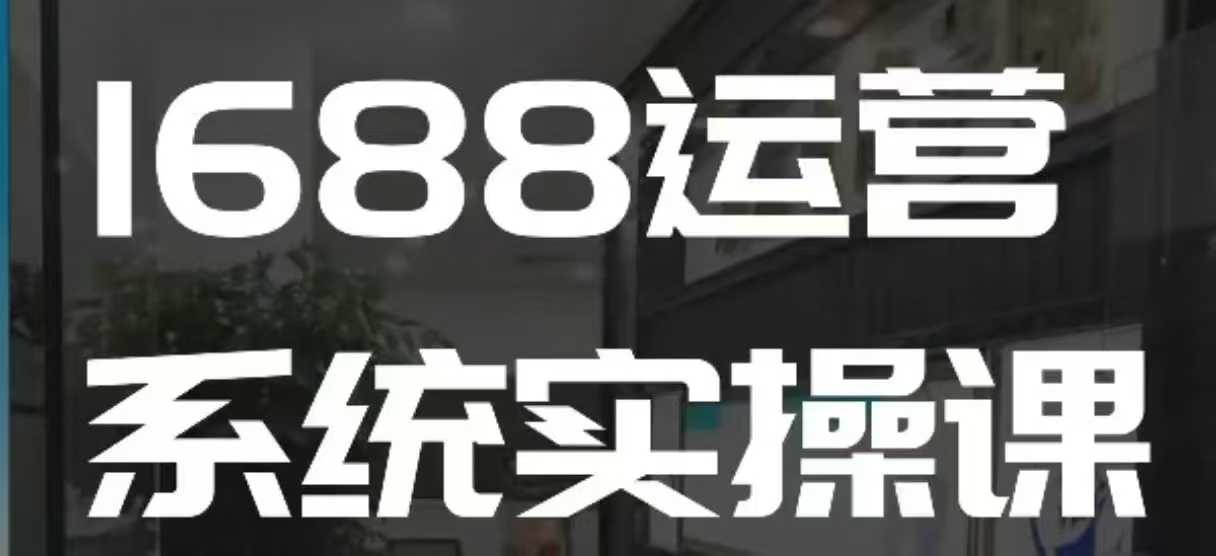 1688高阶运营系统实操课，快速掌握1688店铺运营的核心玩法-爱搜