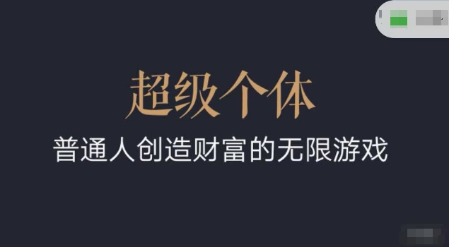 超级个体2024-2025翻盘指南，普通人创造财富的无限游戏-爱搜