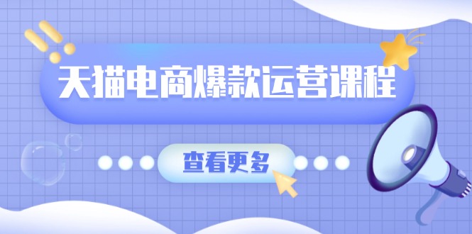 天猫电商爆款运营课程，爆款卖点提炼与流量实操，多套模型全面学习-爱搜