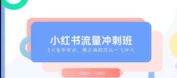 小红书流量冲刺班2025，最懂小红书的女人，快速教你2025年入局小红书-爱搜