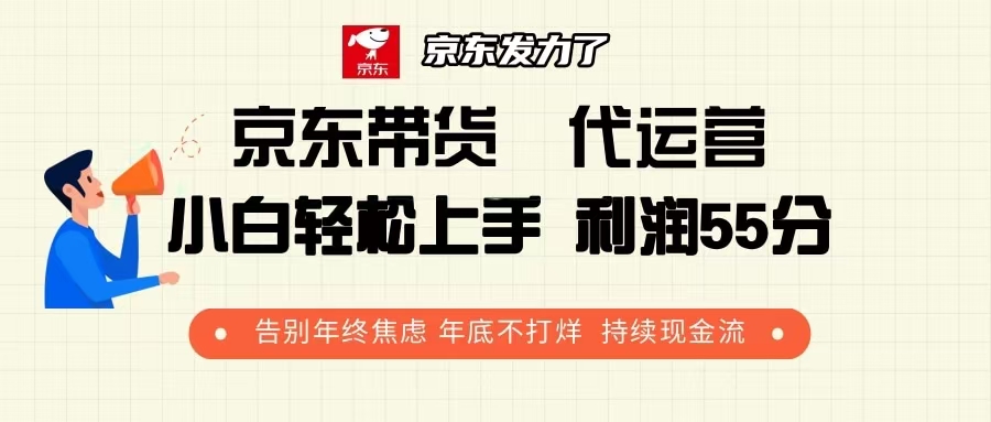 京东带货 代运营 利润55分 告别年终焦虑 年底不打烊 持续现金流-爱搜