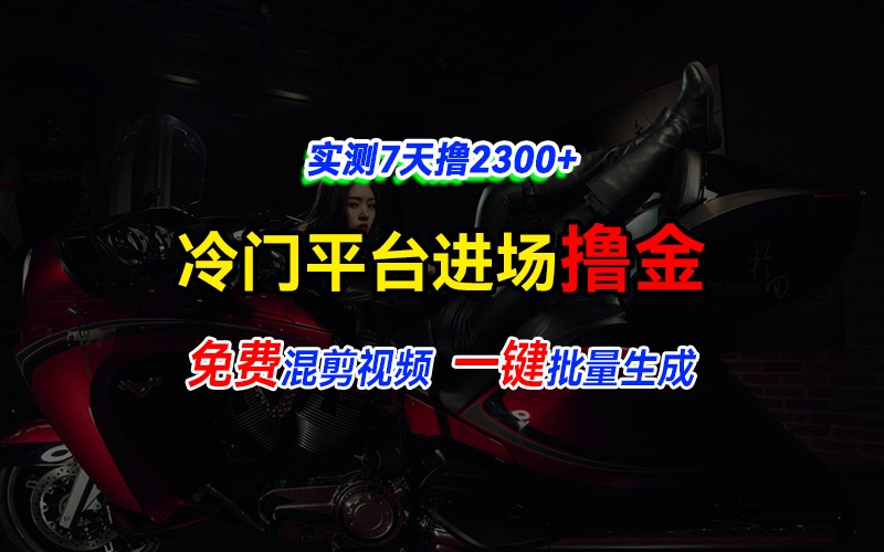 全新冷门平台vivo视频，快速免费进场搞米，通过混剪视频一键批量生成，实测7天撸2300+-爱搜