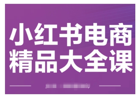 小红书电商精品大全课，快速掌握小红书运营技巧，实现精准引流与爆单目标，轻松玩转小红书电商(更新2月)-爱搜