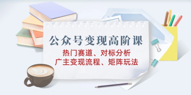 公众号变现高阶课：热门赛道、对标分析、广告主变现流程、矩阵玩法-爱搜