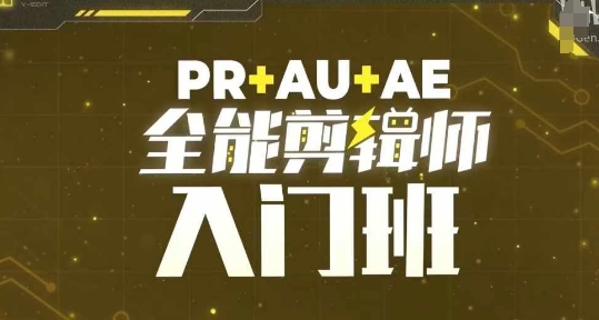 PR+AU+AE全能剪辑师入门班，剪辑入门必学课程-爱搜